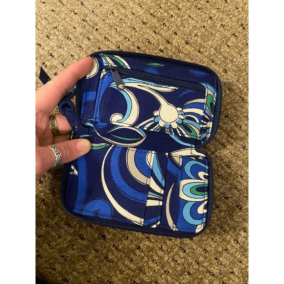 Vera Bradley Zip ID Case Mosaic Mediterranean Blue - Picture 4 of 4